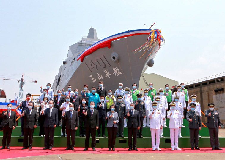 「玉山軍艦」完工後將成為我國海軍新型兩棲作戰最新戰力。  圖片來源：台船公司