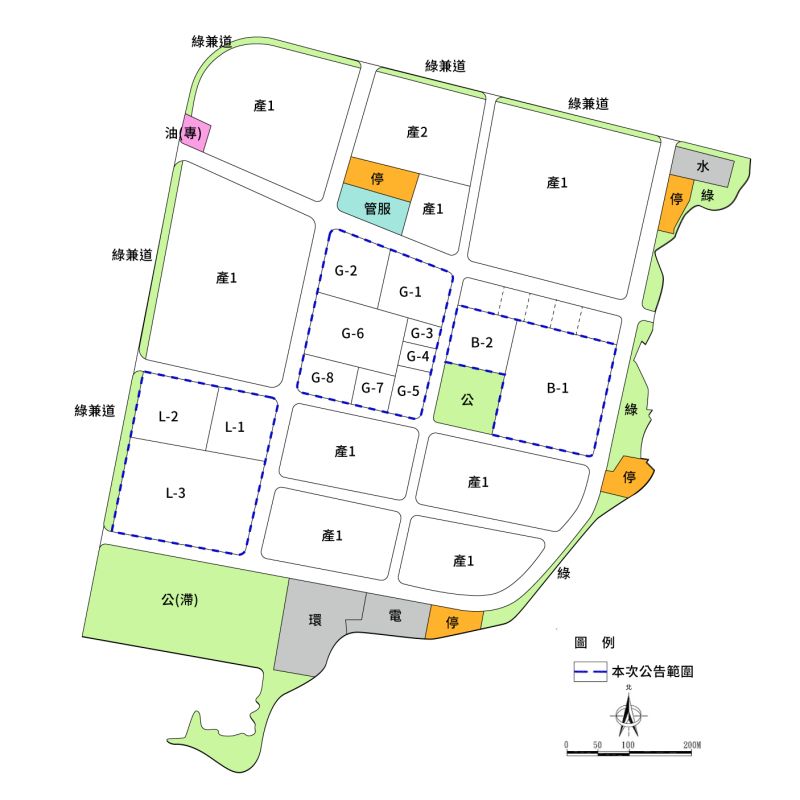 仁武產業園區產業用地(一)土地出租坵塊圖。  圖片來源：高市府經發局